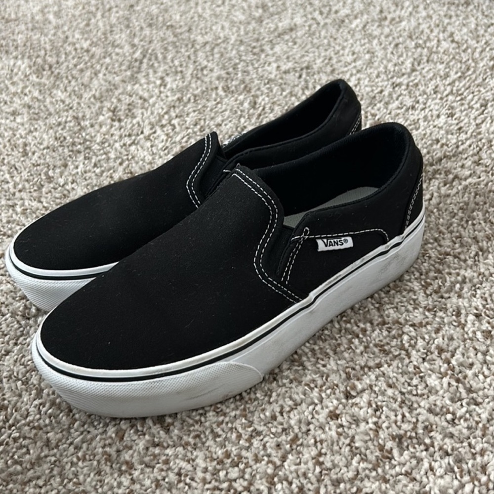 Platform black Slip on Vans